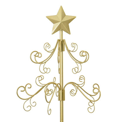 Albero di Natale in metallo con supporto Oro 215 cm