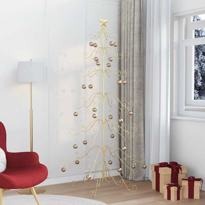 Albero di Natale in metallo con supporto Oro 215 cm