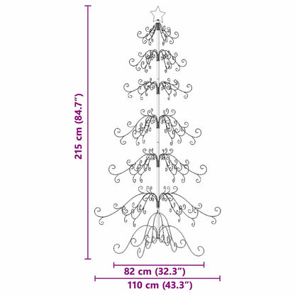 Albero di Natale in metallo con supporto Oro 215 cm