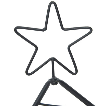 Albero di Natale in metallo con supporto Nero 60 cm Acciaio