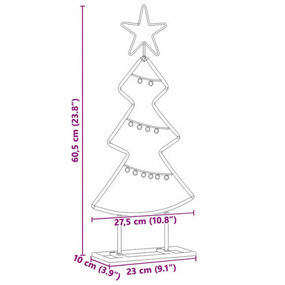 Albero di Natale in metallo con supporto Nero 60 cm Acciaio