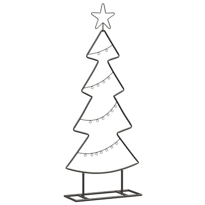 Albero di Natale in metallo con supporto Nero 90 cm Acciaio