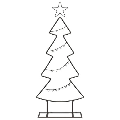 Albero di Natale in metallo con supporto Nero 90 cm Acciaio
