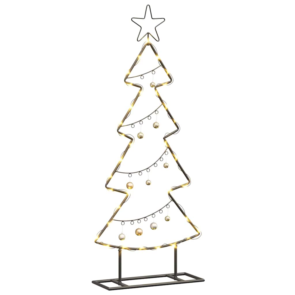 Albero di Natale in metallo con supporto Nero 90 cm Acciaio