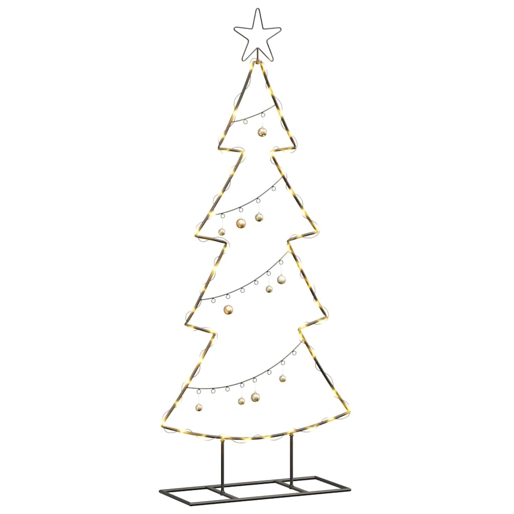 Albero di Natale in metallo con supporto Nero 125 cm Acciaio