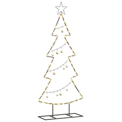 Albero di Natale in metallo con supporto Nero 125 cm Acciaio