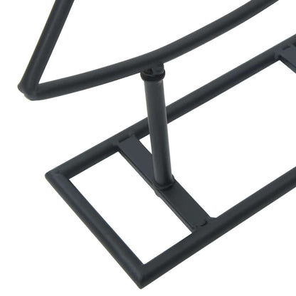 Albero di Natale in metallo con supporto Nero 150 cm Acciaio