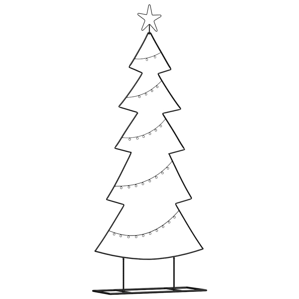 Albero di Natale in metallo con supporto Nero 150 cm Acciaio