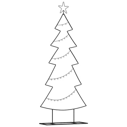 Albero di Natale in metallo con supporto Nero 150 cm Acciaio