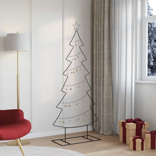Albero di Natale in metallo con supporto Nero 180 cm Acciaio
