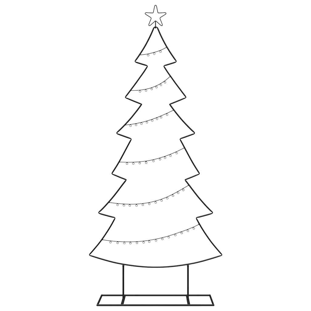 Albero di Natale in metallo con supporto Nero 180 cm Acciaio