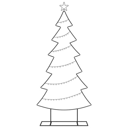Albero di Natale in metallo con supporto Nero 180 cm Acciaio