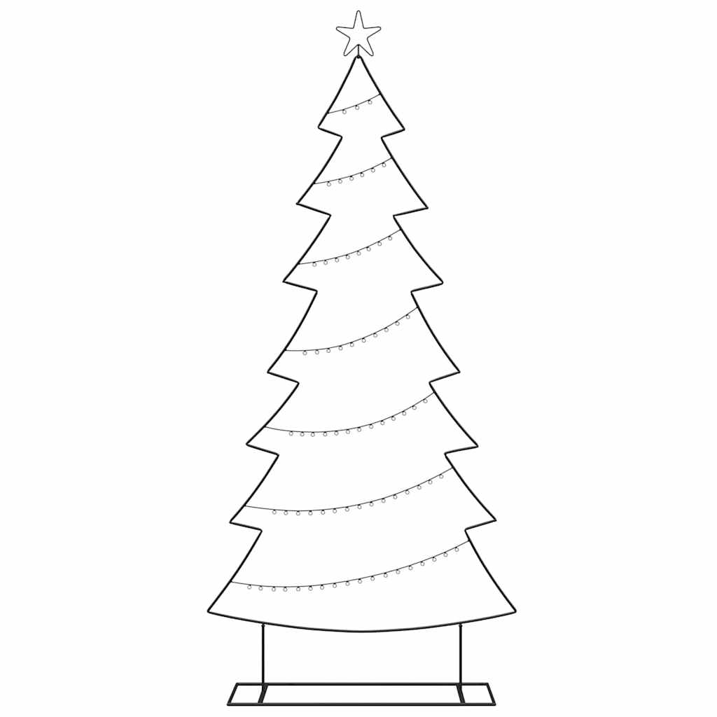 Albero di Natale in metallo con supporto Nero 210 cm Acciaio