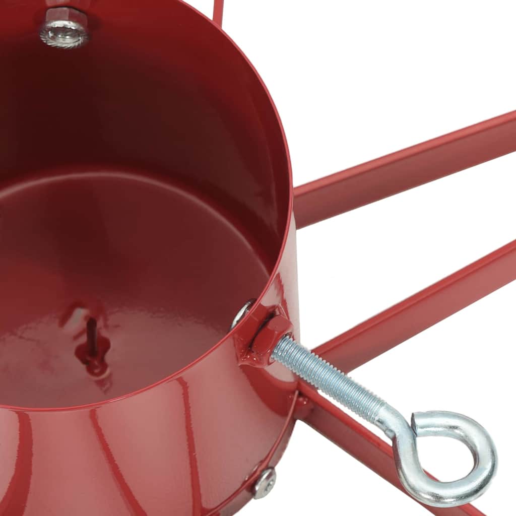 Supporto per Albero di Natale Rosso 49 x 49 x 15,5 cm Acciaio