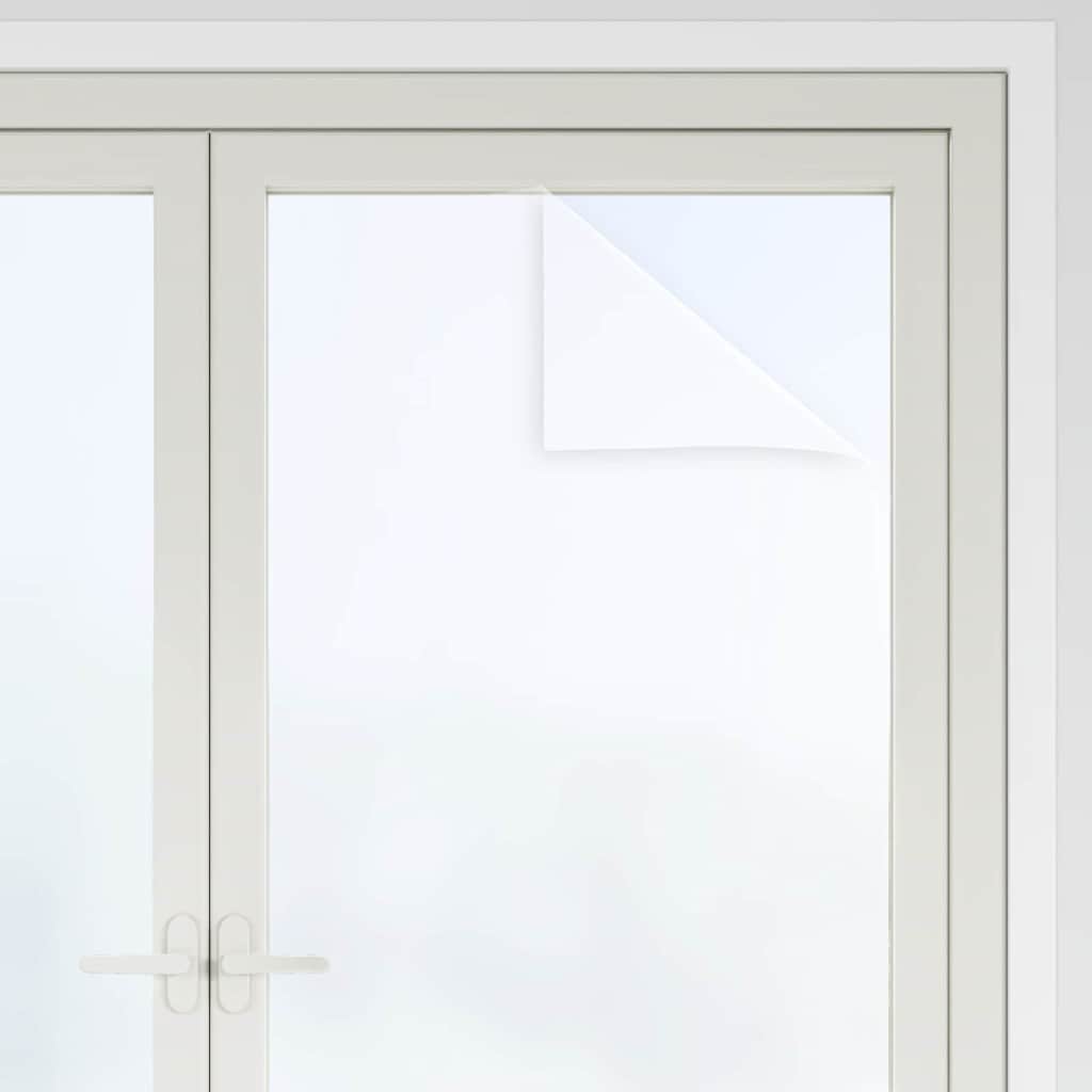 Pellicola statica per finestre Bianco Frosted 90 x 1000 cm PVC | homemem39