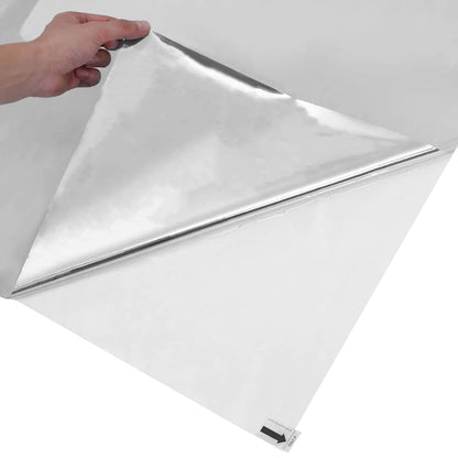 Pellicola per Finestra Solare Riflettente Statica Argento PVC | homemem39