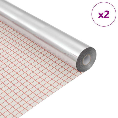 Pellicola a specchio autoadesiva 45 x 100 cm 2 pz Argento PET | homemem39