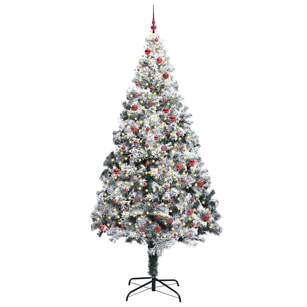 Albero di Natale con 300 LED con supporto Bianco 300 cm PVC