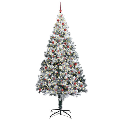 Albero di Natale con 300 LED con supporto Bianco 300 cm PVC
