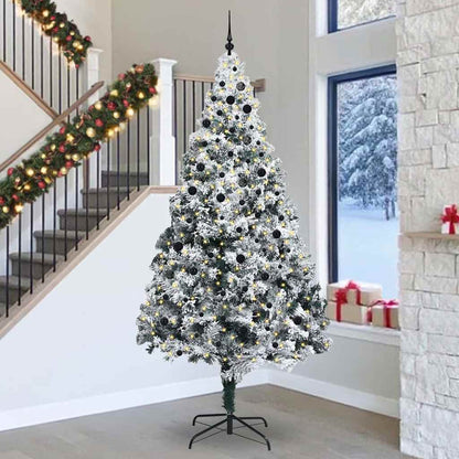 Albero di Natale con 300 LED con supporto Bianco 300 cm PVC