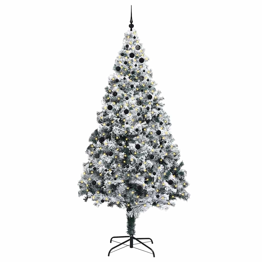 Albero di Natale con 300 LED con supporto Bianco 300 cm PVC