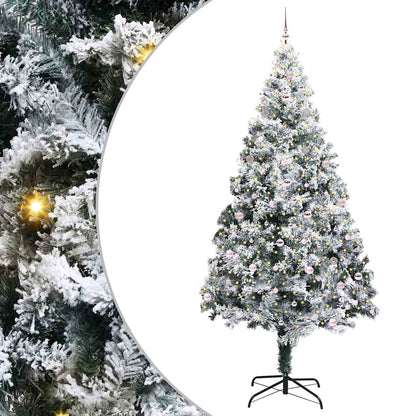 Albero di Natale con 300 LED con supporto Bianco 300 cm PVC