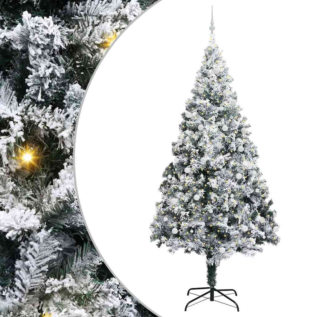 Albero di Natale con 300 LED con supporto Bianco 300 cm PVC