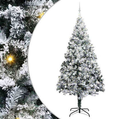 Albero di Natale con 300 LED con supporto Bianco 300 cm PVC