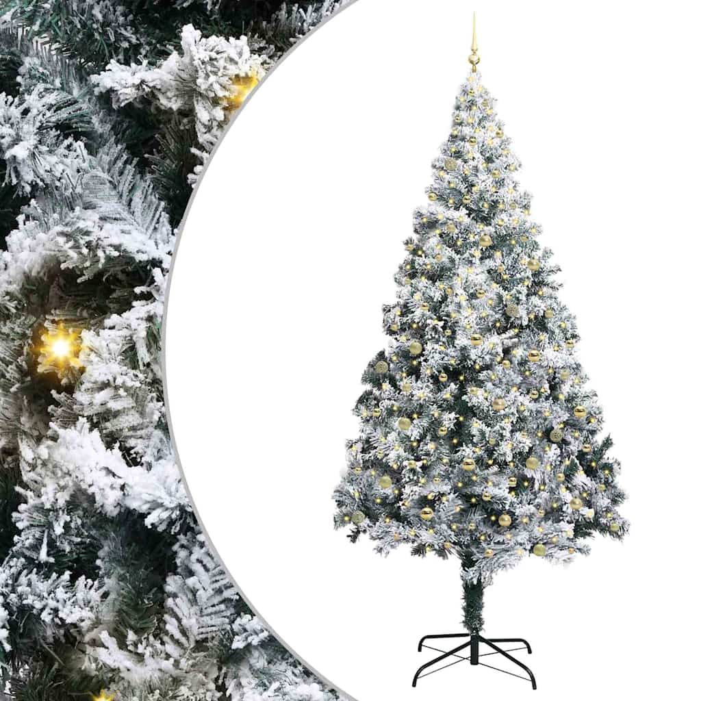Albero di Natale con 300 LED con supporto Bianco 300 cm PVC