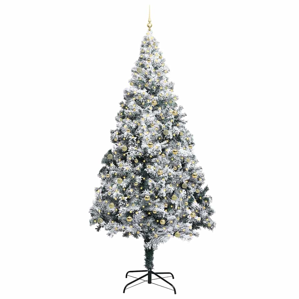 Albero di Natale con 300 LED con supporto Bianco 300 cm PVC