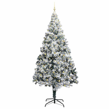 Albero di Natale con 300 LED con supporto Bianco 300 cm PVC