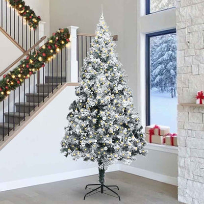 Albero di Natale con 300 LED con supporto Bianco 300 cm PVC
