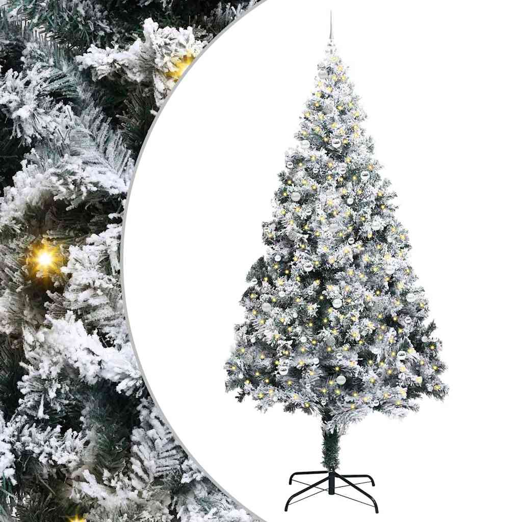 Albero di Natale con 300 LED con supporto Bianco 300 cm PVC