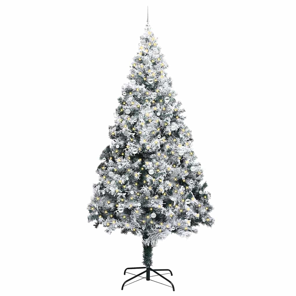 Albero di Natale con 300 LED con supporto Bianco 300 cm PVC