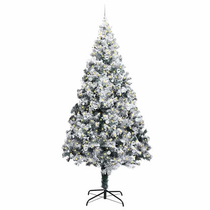 Albero di Natale con 300 LED con supporto Bianco 300 cm PVC