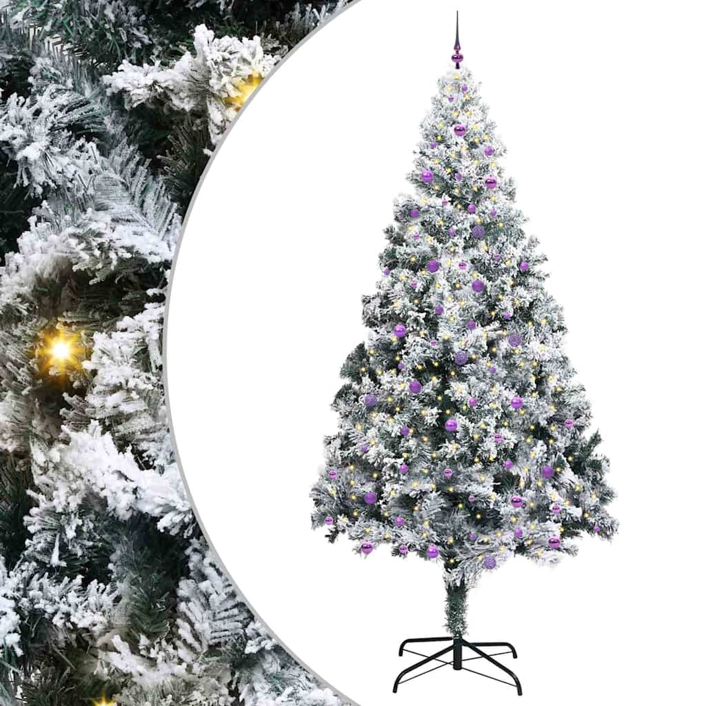 Albero di Natale con 300 LED con supporto Bianco 300 cm PVC