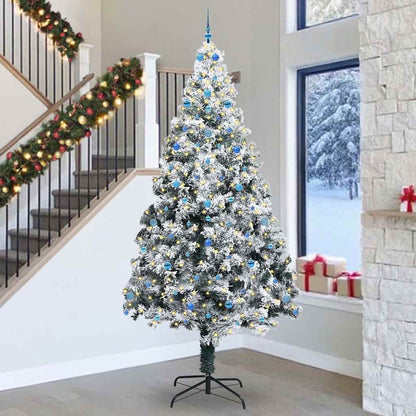 Albero di Natale con 300 LED con supporto Bianco 300 cm PVC
