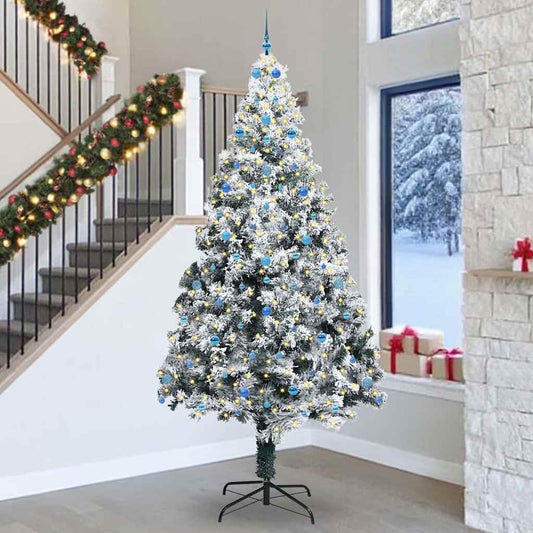 Albero di Natale con 300 LED con supporto Bianco 300 cm PVC