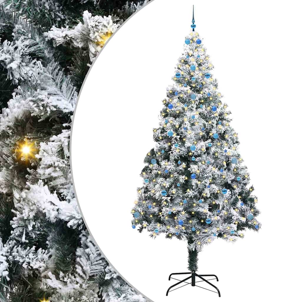 Albero di Natale con 300 LED con supporto Bianco 300 cm PVC