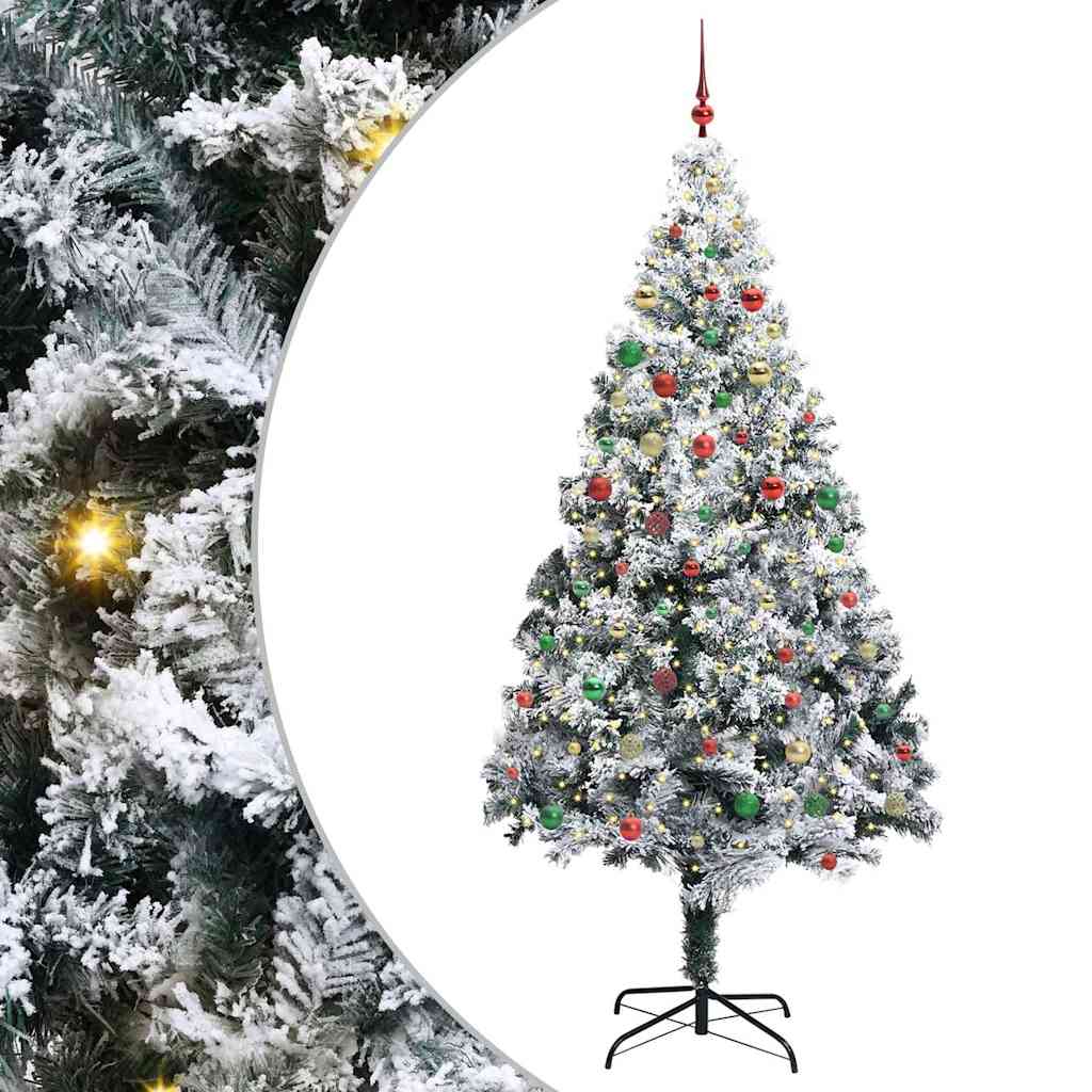 Albero di Natale con 300 LED con supporto Bianco 300 cm PVC