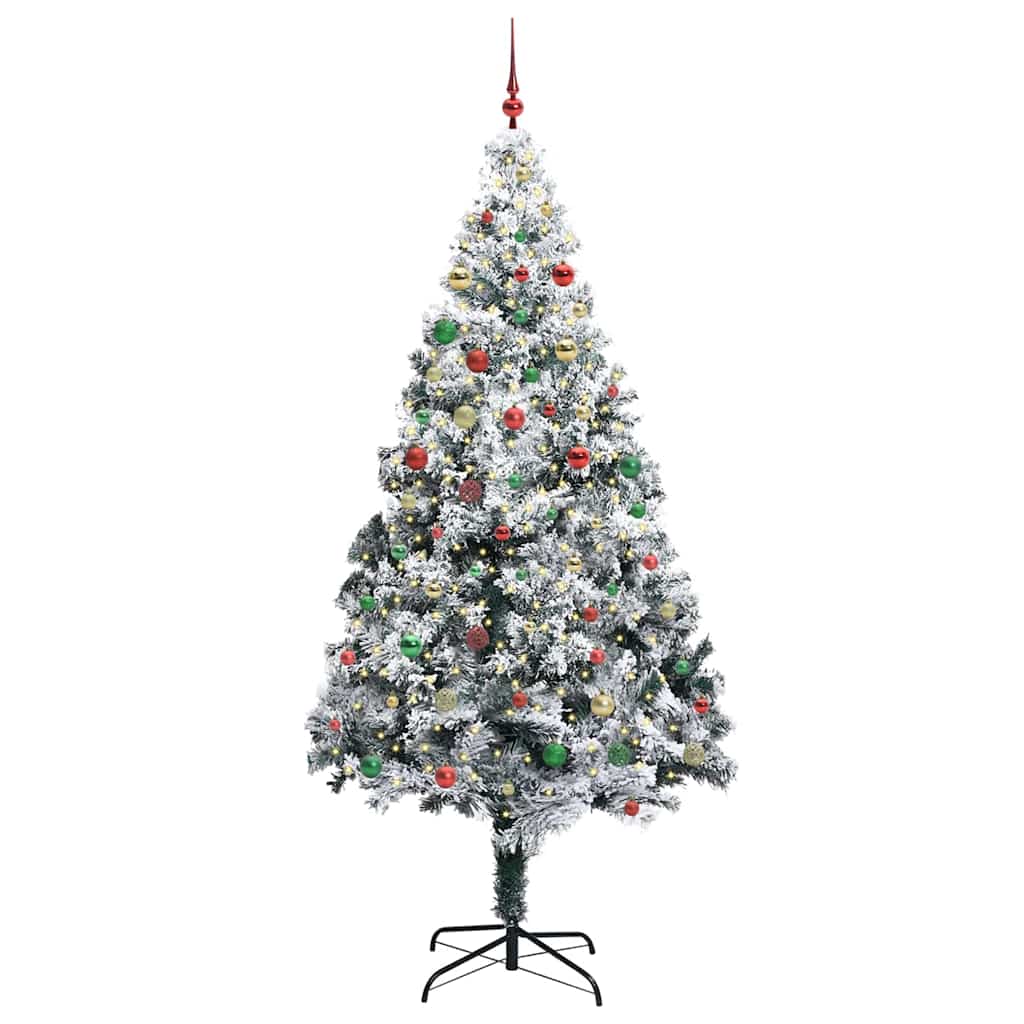 Albero di Natale con 300 LED con supporto Bianco 300 cm PVC