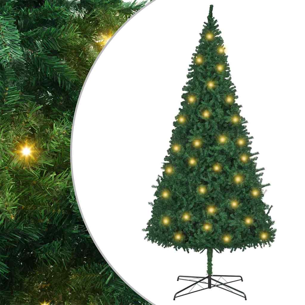 Albero di Natale con luci a corde decorative Verde 400 cm PVC