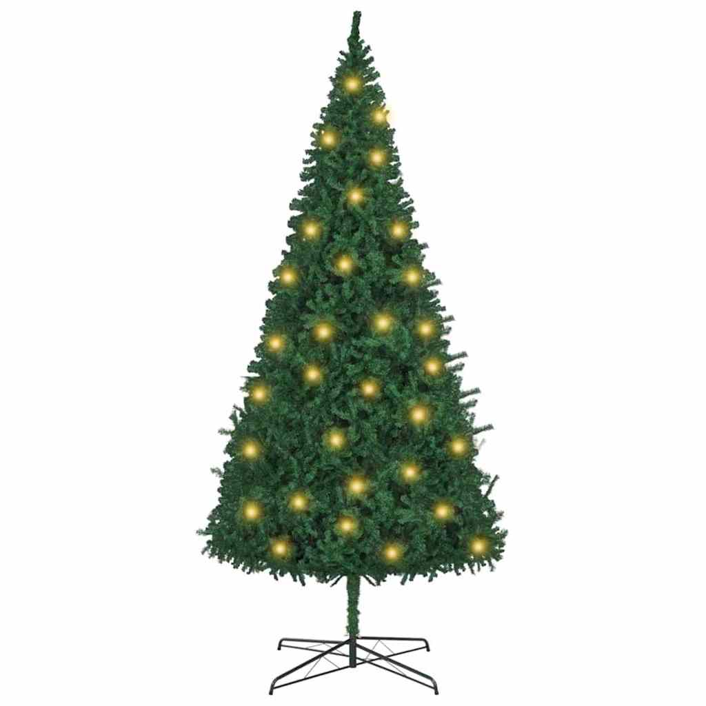 Albero di Natale con luci a corde decorative Verde 400 cm PVC