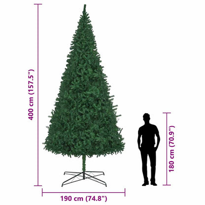 Albero di Natale con luci a corde decorative Verde 400 cm PVC