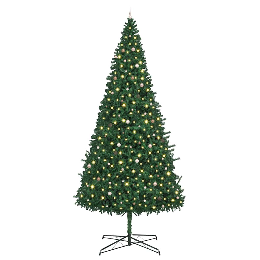 Albero di Natale con luci a corde decorative Verde 400 cm PVC