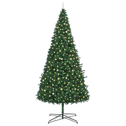 Albero di Natale con luci a corde decorative Verde 400 cm PVC