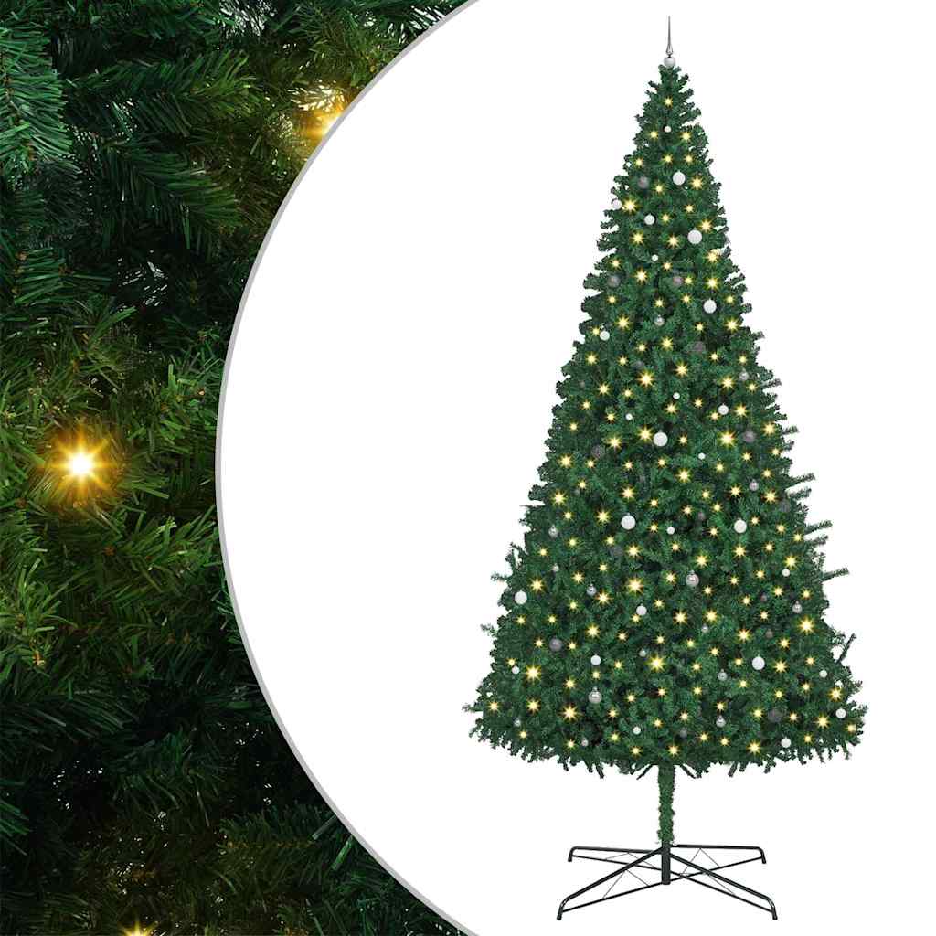 Albero di Natale con luci a corde decorative Verde 400 cm PVC