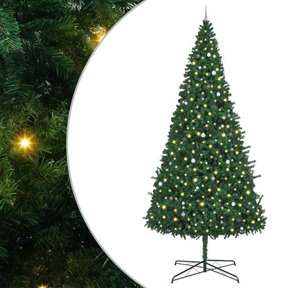 Albero di Natale con luci a corde decorative Verde 400 cm PVC