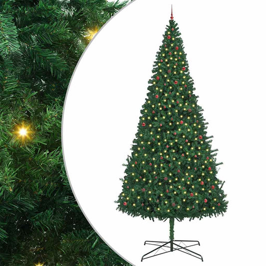 Albero di Natale con luci a corde decorative Verde 400 cm PVC