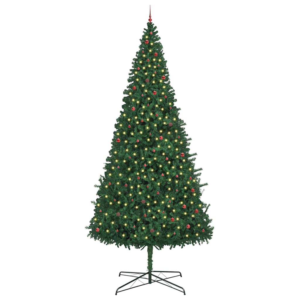 Albero di Natale con luci a corde decorative Verde 400 cm PVC